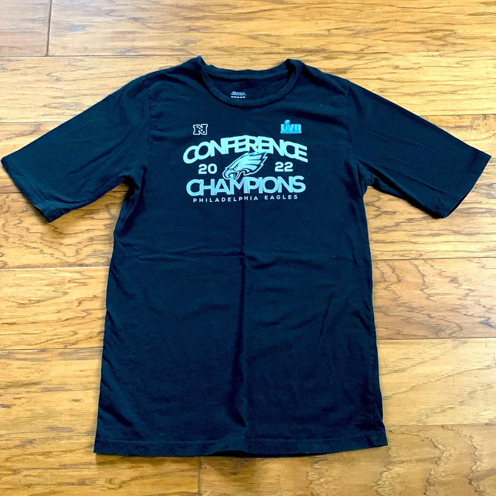 PHILADELPHIA EAGLES 2022 NFC CHAMPIONS SUPER BOWL 57 FANATICS T-SHIRT JUNIOR XL